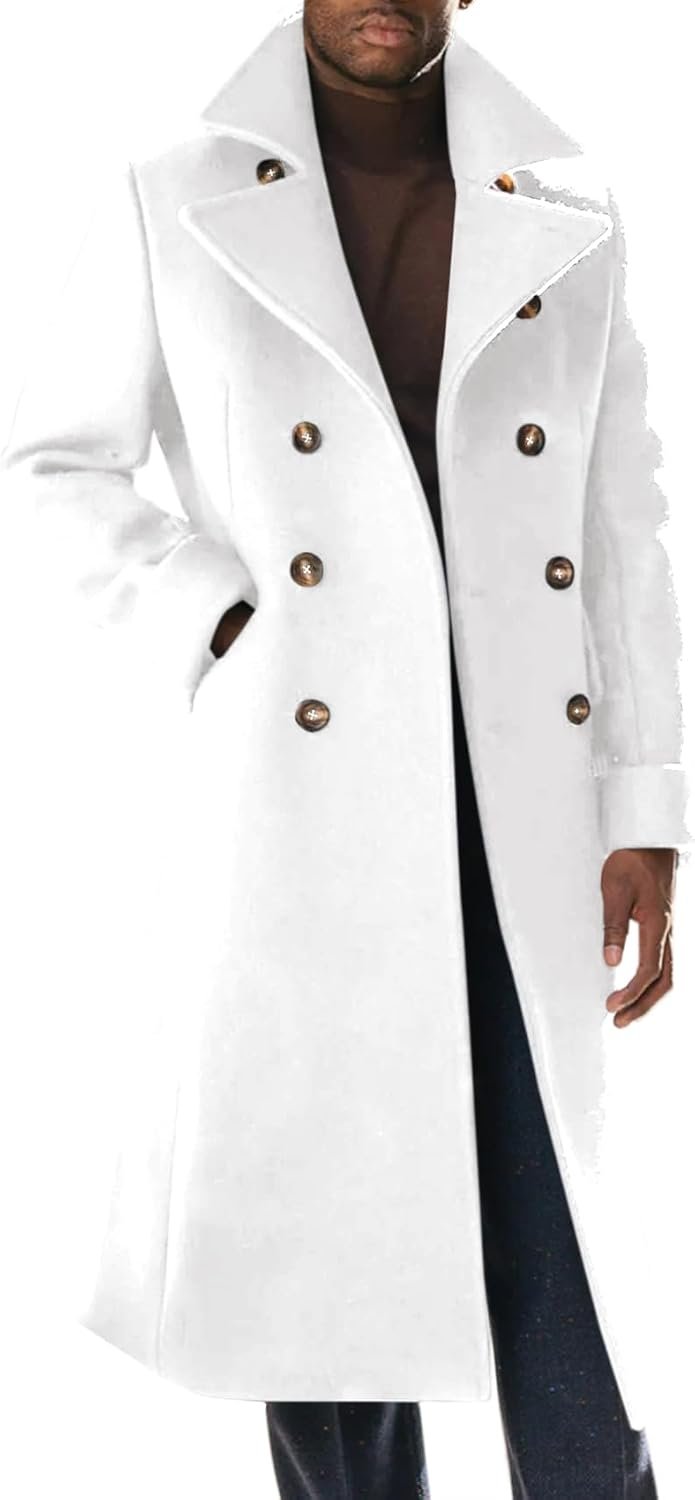 Stand Collar Single Breasted Long Winter Overcoat