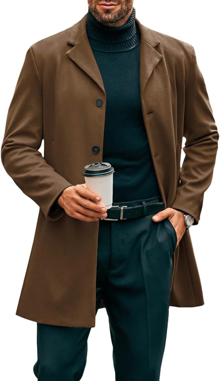 Slim Fit Mid Length Winter Overcoat