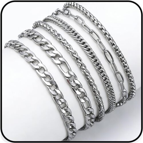 Cuban Chain Bracelet with Fold Over Clasp for Men