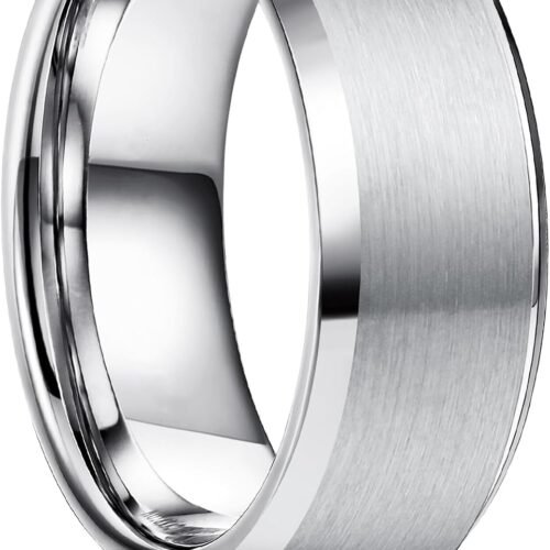 Stainless Steel Matte Wedding Ring for Men