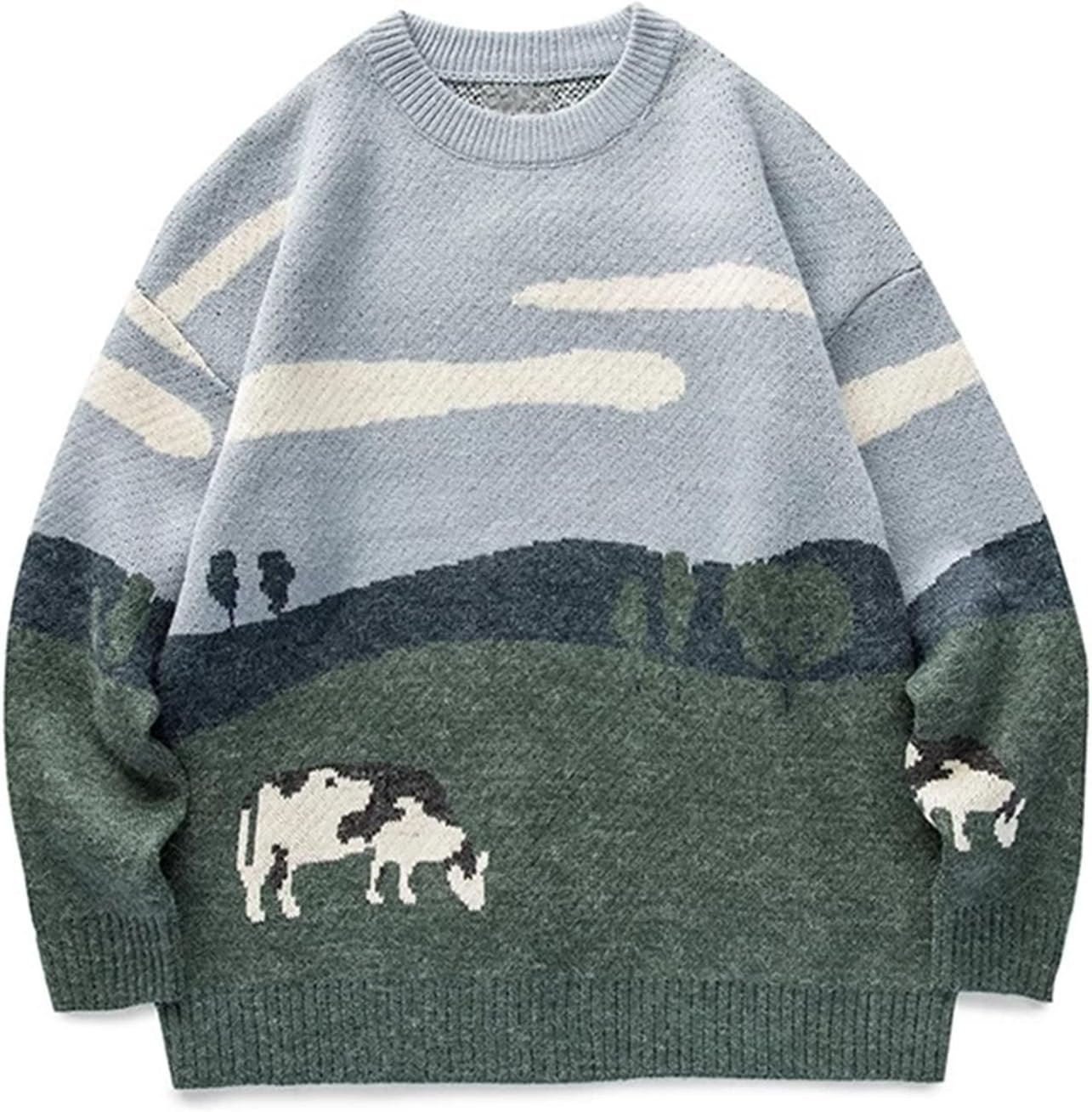 Cotton Cable Knit Pullover Sweater for Men