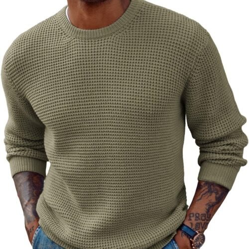 Classic Pattern Crew Neck Long Sleeve Sweater