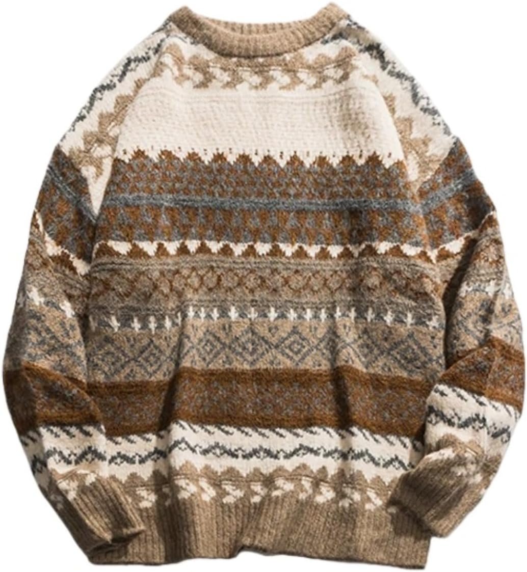 Landscape Pattern Knit Sweater for Men and Women