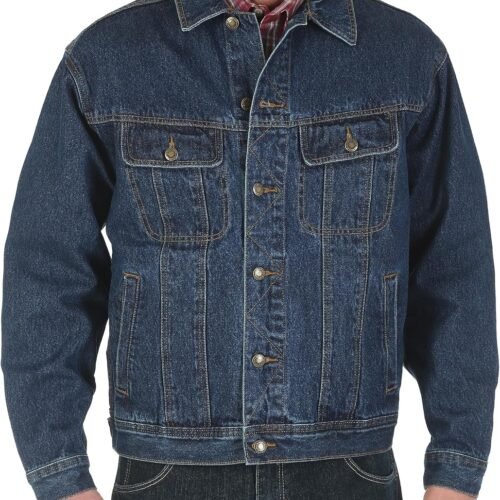 Classic Denim Jacket with Button Flap Pockets