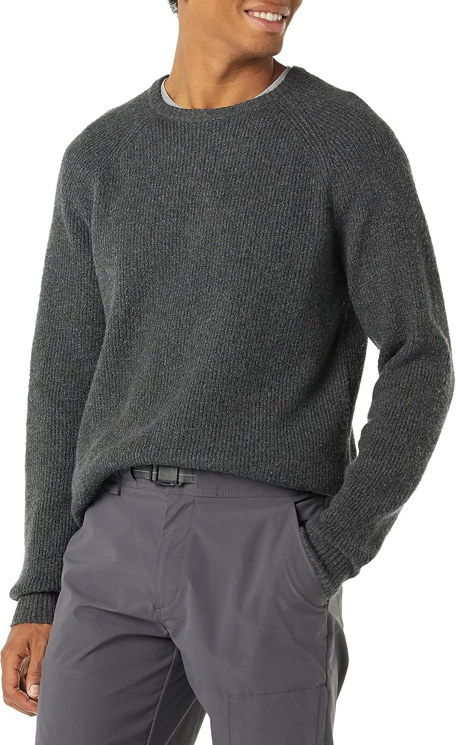 Cotton Blend Crew Neck Sweater